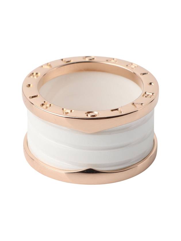 345834 Pink gold B Zero1 ceramic 4 band ring No 52 Department store warranty 33725 - BVLGARI - BALAAN 4