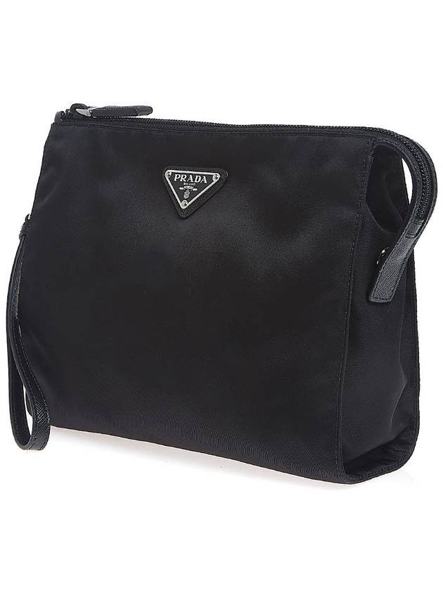 Re-Nylon Zipper Clutch Bag Black - PRADA - BALAAN 3