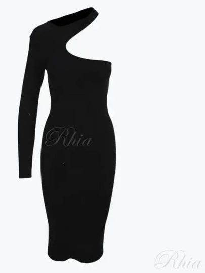 Women's Cut Out Midi Dress Black - HELMUT LANG - BALAAN 2