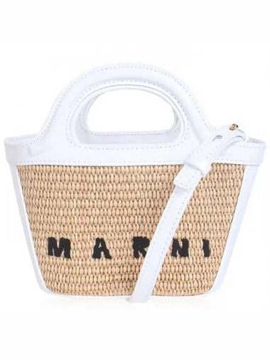 Raffia Tropicalia Tote Bag Sand White M01290 P3860 Z0T01 271976 1119974 - MARNI - BALAAN 1