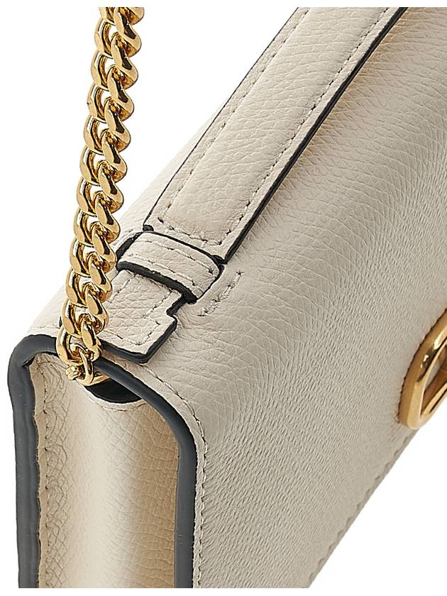 V Logo Flap Shoulder Bag Ivory - VALENTINO - BALAAN 8