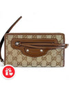 Interlocking G Zip Around Long Wallet Brown Beige - GUCCI - BALAAN 8