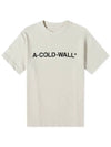 Men's Logo Printing Beige Short Sleeve ACWMTS063 BG - A-COLD-WALL - BALAAN 4