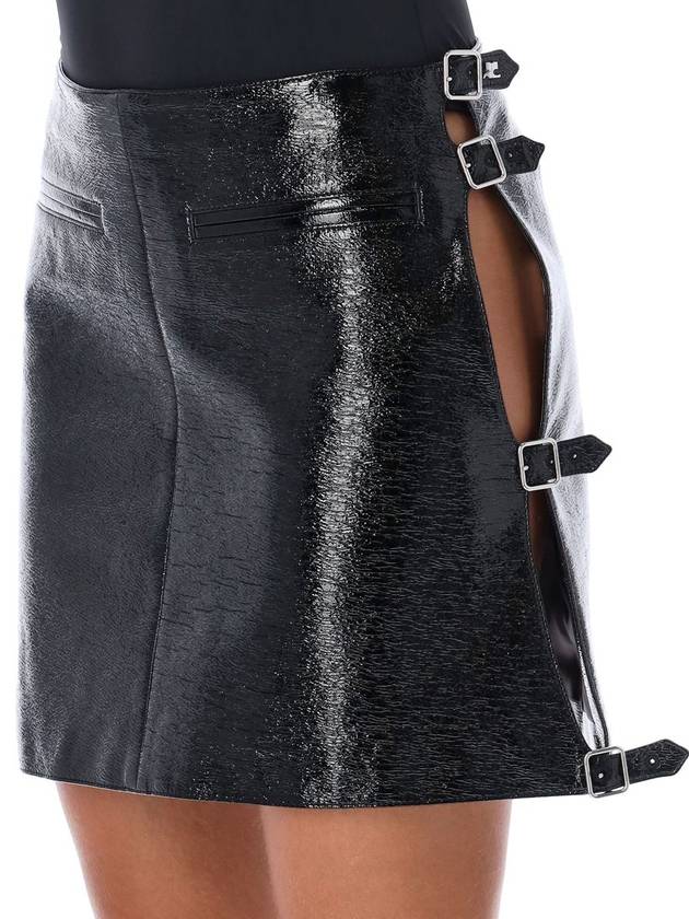 Multi sangle vinyl H line skirt black - COURREGES - BALAAN 4