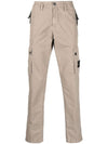 Men's Wappen Patch Cargo Track Pants Beige - STONE ISLAND - BALAAN 2