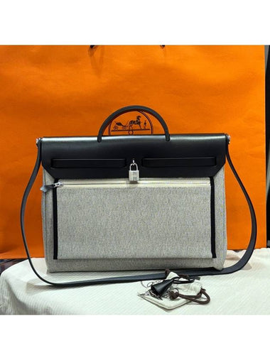 Erbag 39 Messenger Two tone Black Gray Silver Medal - HERMES - BALAAN 1