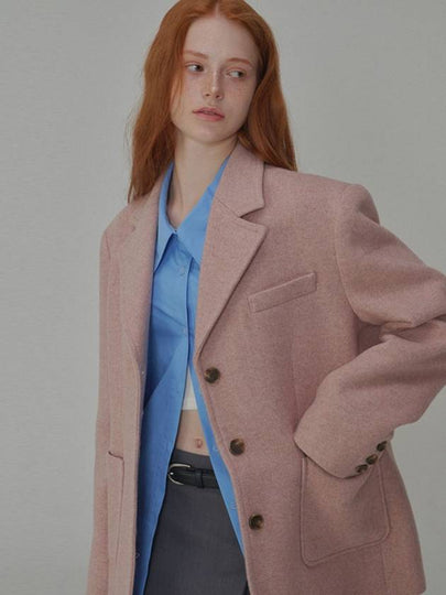 Over fit Wool Twill jacket Pink - OPENING SUNSHINE - BALAAN 2