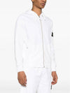 Men's Garment Dyed Malfile Zip Up Hoodie White - STONE ISLAND - BALAAN 4