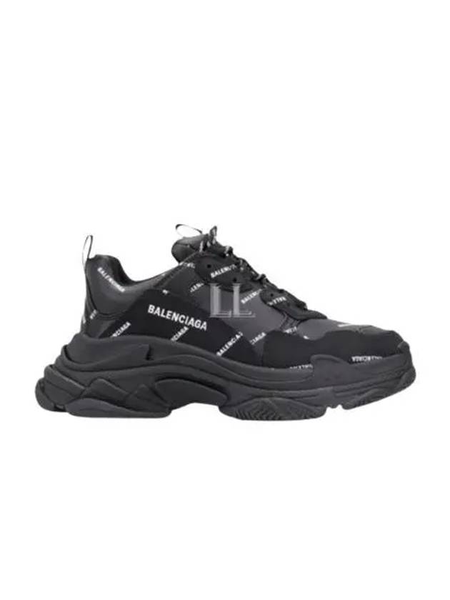 Allover Logo Triple S Low Top Sneakers Black - BALENCIAGA - BALAAN 2