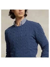 Cable knit wool cashmere sweater navy - POLO RALPH LAUREN - BALAAN 2