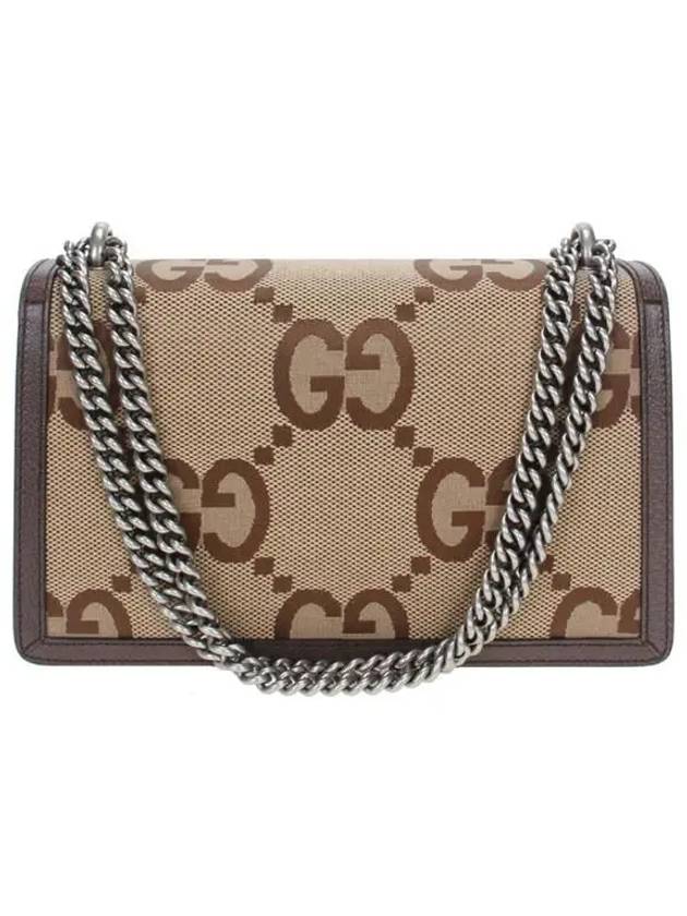 Dionysus Jumbo GG Small Canvas Shoulder Bag Camel Brown - GUCCI - BALAAN 4