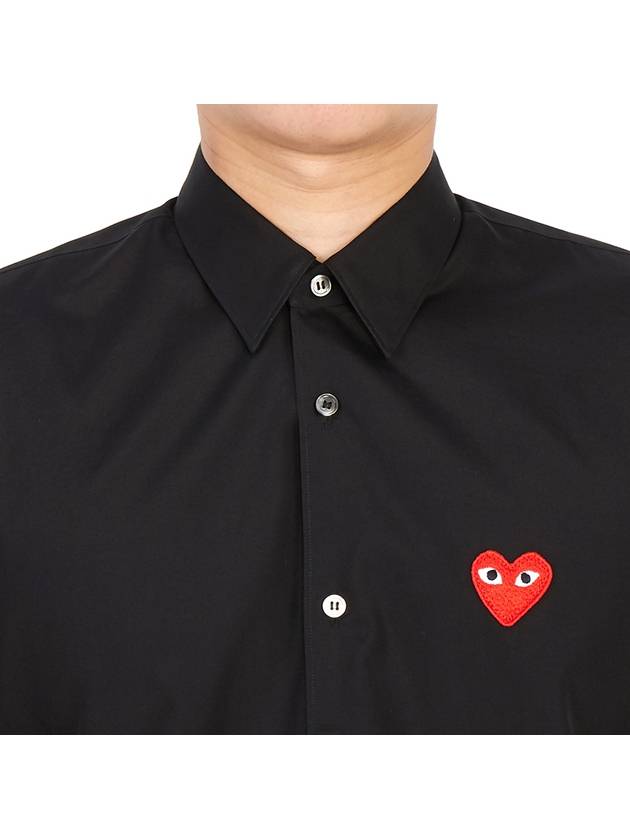 Red Wappen Plain Long Sleeve Shirt Black - COMME DES GARCONS PLAY - BALAAN 7