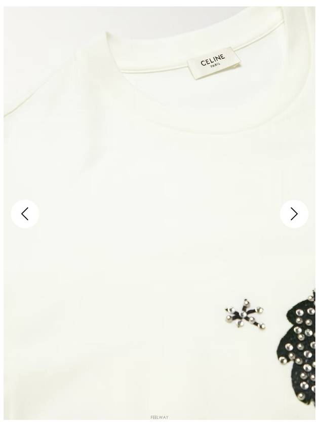 Lost Paradise Short Sleeve T-Shirt White - CELINE - BALAAN 5