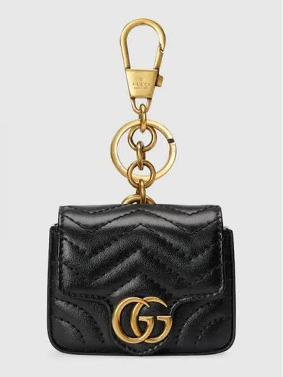 GG Marmont Keychain Black Leather 768275AACXW1052 - GUCCI - BALAAN 2