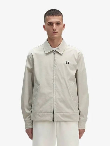 15 Sharp Seersucker Coach Jacket P04 AFPM2315560 Gray - FRED PERRY - BALAAN 1