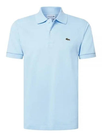 Men's Logo Classic Fit Cotton Short Sleeve Polo Shirt Panorama Blue - LACOSTE - BALAAN 2