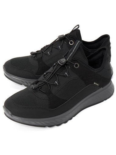 Exostride Low Top Sneakers Black - ECCO - BALAAN 1