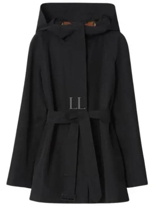 Technical cotton paille hooded car coat - BURBERRY - BALAAN 2