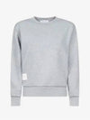 Center Back RWB Stripe Classic Loopback Crewneck Sweatshirt Light Grey - THOM BROWNE - BALAAN 3