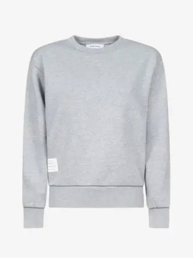 Center Back RWB Stripe Classic Loopback Crewneck Sweatshirt Light Grey - THOM BROWNE - BALAAN 3