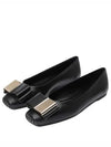 Double Bow Ballerina Flats Black - SALVATORE FERRAGAMO - BALAAN 2