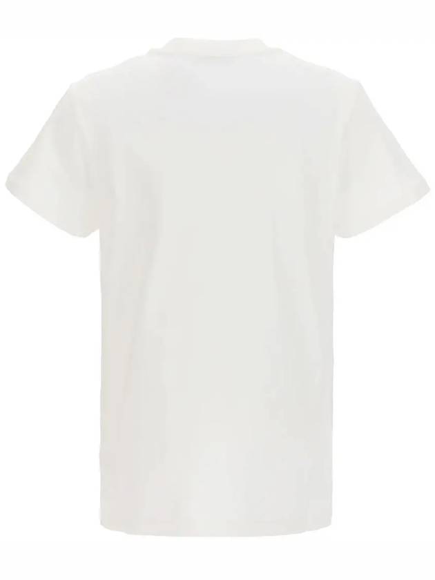 Embroidered Logo Short Sleeve T-shirt White - MONCLER - BALAAN 4