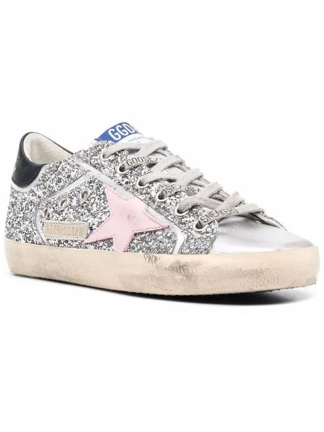 Women's Black Tab Superstar Silver Glitter - GOLDEN GOOSE - BALAAN 3