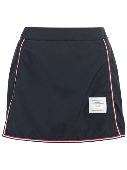 Women's Military Ripstop Framing Mini A-Line Skirt Navy - THOM BROWNE - BALAAN 2