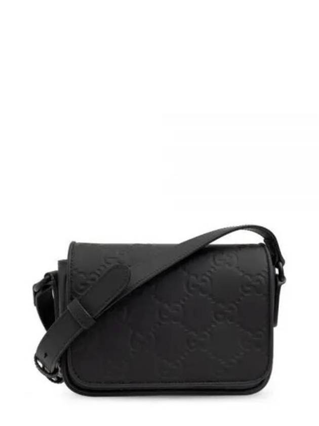 GG Rubbereffect Shoulder Bag Black - GUCCI - BALAAN 2