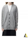 Women's V-neck Knit Wool Cardigan Grey - MAISON MARGIELA - BALAAN 2