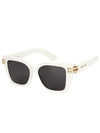 Shiny Gradient Square Sunglasses Ivory - DIOR - BALAAN 3