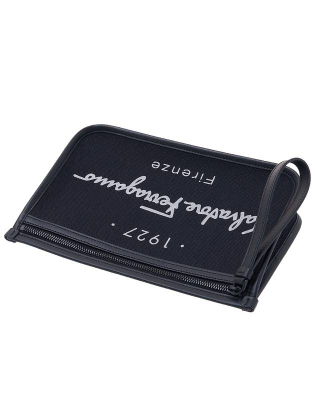 1927 Signature Clutch Bag Black - SALVATORE FERRAGAMO - BALAAN 5