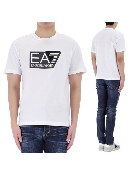 Logo Regular Fit Short Sleeve T-Shirt White - EMPORIO ARMANI - BALAAN 2