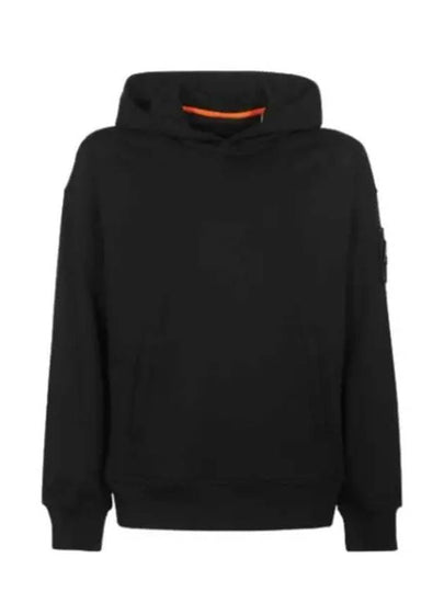 Logo Patch Cotton Hoodie Black - MOOSE KNUCKLES - BALAAN 2