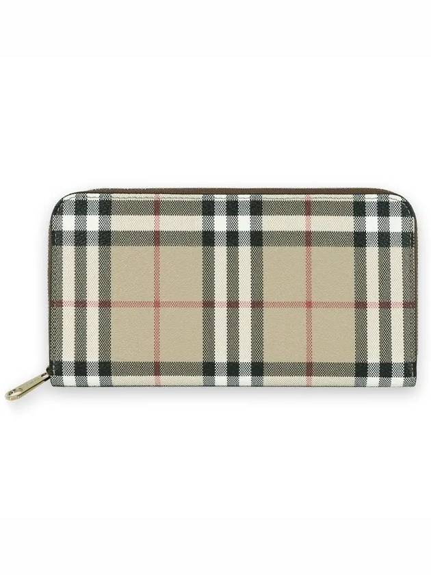 Check Zip Around Long Wallet Archive Beige - BURBERRY - BALAAN 2