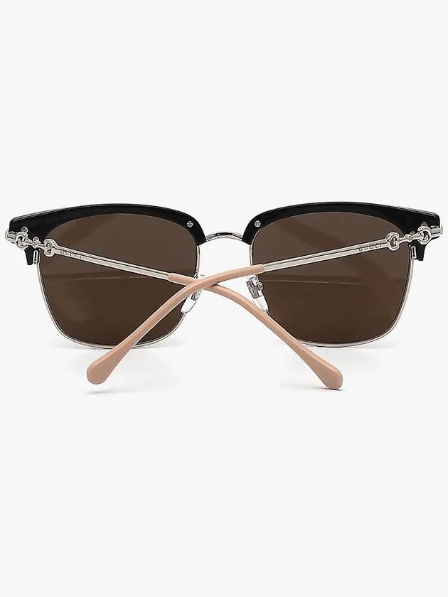 Eyewear Square Acetate Sunglasses Black Gold - GUCCI - BALAAN 5