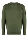 Shadow Project Pocket Crew Neck Knit Top Green - STONE ISLAND - BALAAN 1