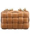 Cassette Lambskin Shoulder Bag Caramel - BOTTEGA VENETA - BALAAN 2