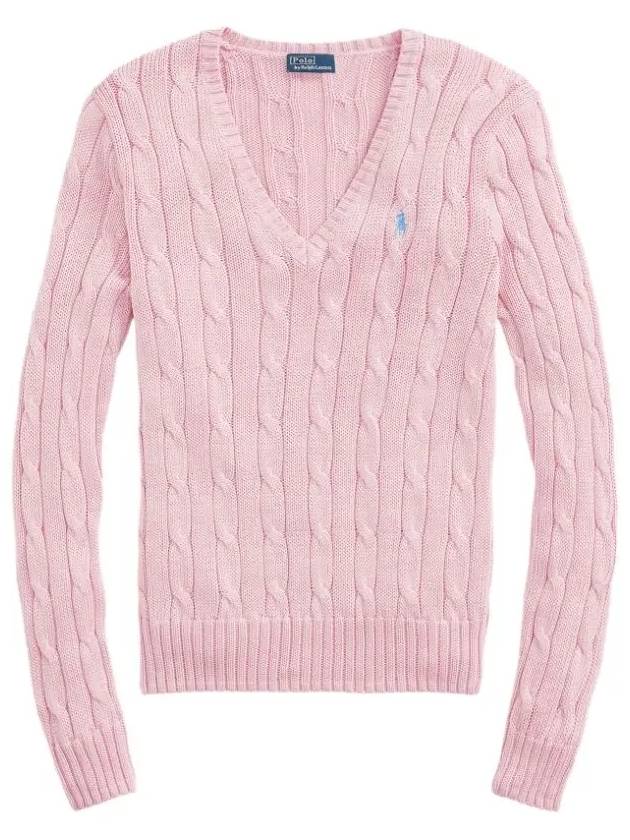 Women's Embroidered Logo Knit Top Pink - POLO RALPH LAUREN - BALAAN 3