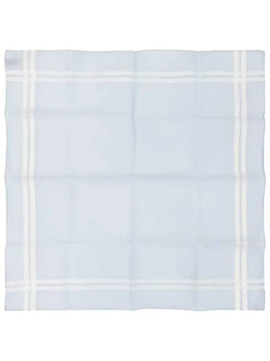 Cotton Handkerchief Light Blue 4HA0760 - HERMES - BALAAN 1