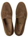 Suede Slipper Loafers Brown - TOD'S - BALAAN.