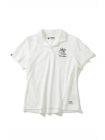 Women's Golf Montrose Short Sleeve PK Shirt White - HORN GARMENT - BALAAN 1