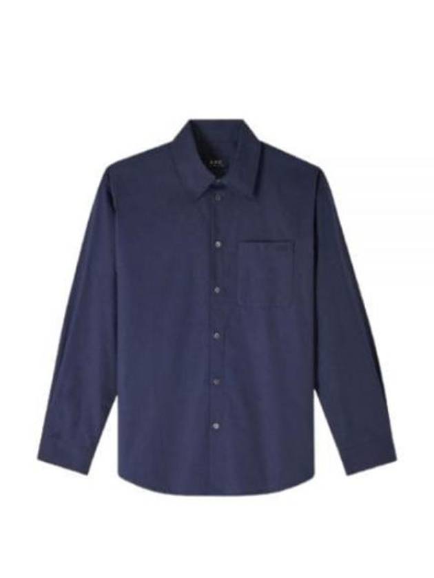 Boyfriend Long Sleeve Shirt Navy - A.P.C. - BALAAN 2