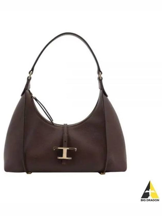 T Timeless Calf Leather Small Shoulder Bag Brown - TOD'S - BALAAN 2