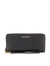 Pebbled Leather Continental Wrislet Long Wallet Black - MICHAEL KORS - BALAAN 1