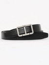 Logo Buckle Leather Belt Black - TOM FORD - BALAAN 3