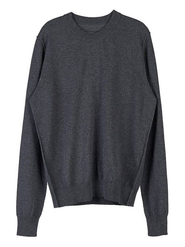 Crew Neck Cashmere Knit Top Grey - MAISON MARGIELA - BALAAN 9