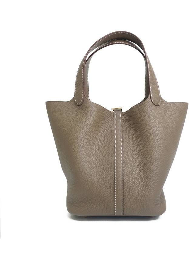 Picotin Lock 22 Tote Bag Etoupe - HERMES - BALAAN 4