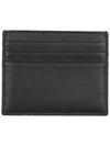 Logo Leather Card Wallet Black - PRADA - BALAAN 4