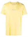 Classic Logo Print Cotton Short Sleeve T-Shirt Lemon - MARNI - BALAAN 2